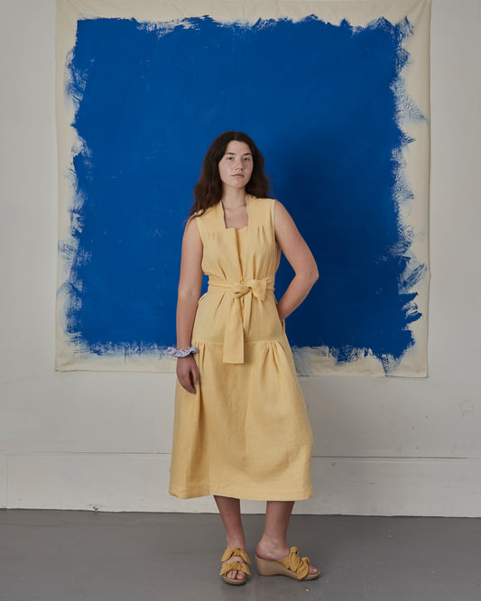 Karolina Dress Buttercup Yellow Linen
