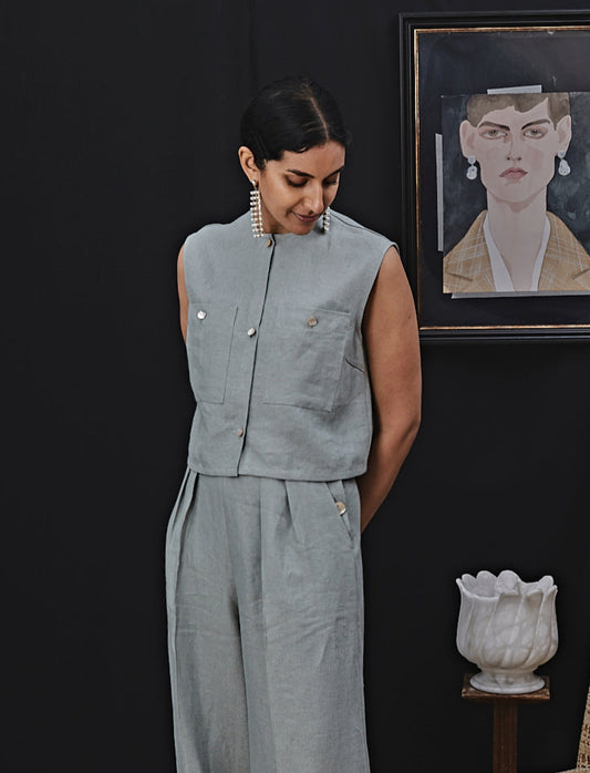 Filippa Top Sage Linen