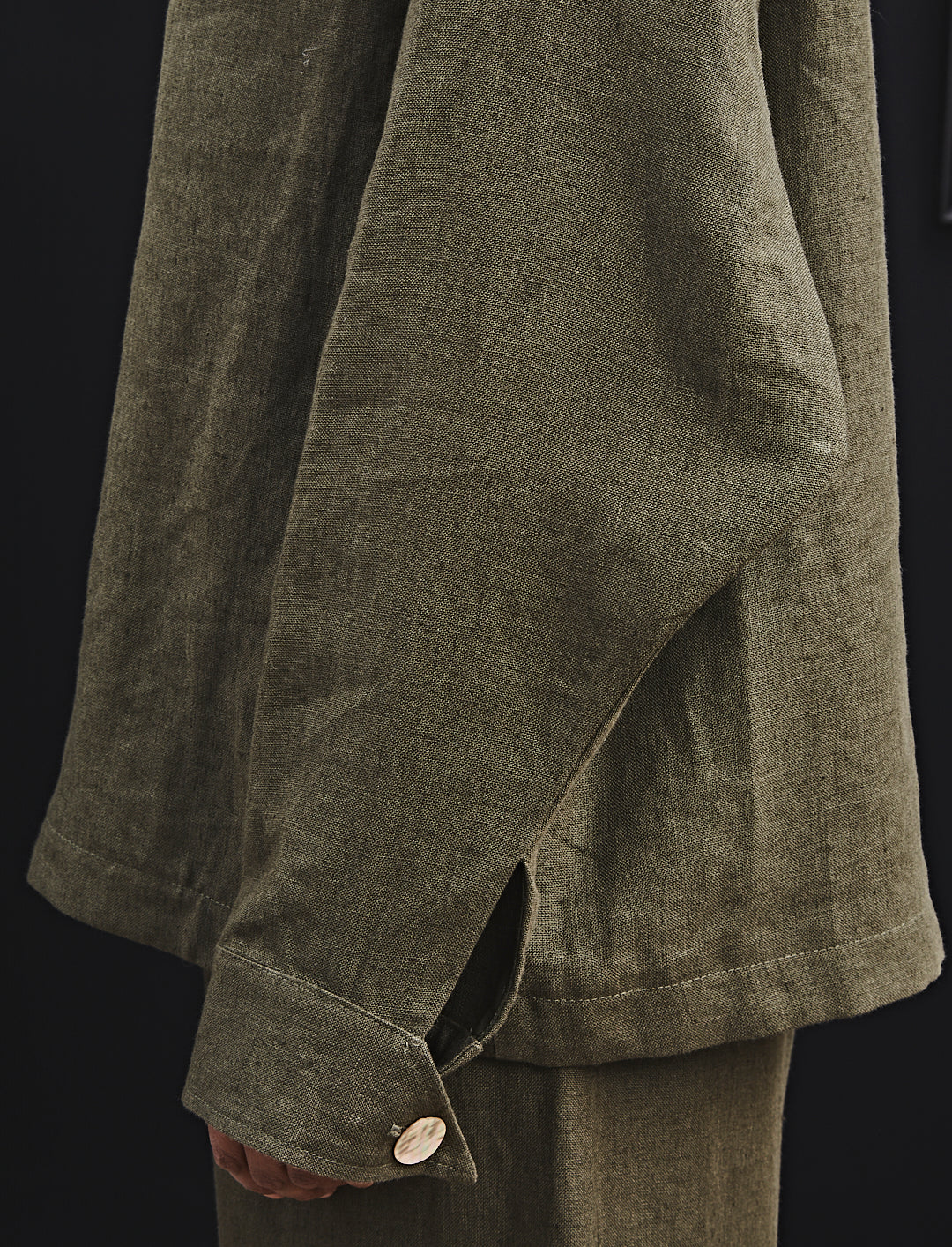 Lou Jacket Khaki Linen