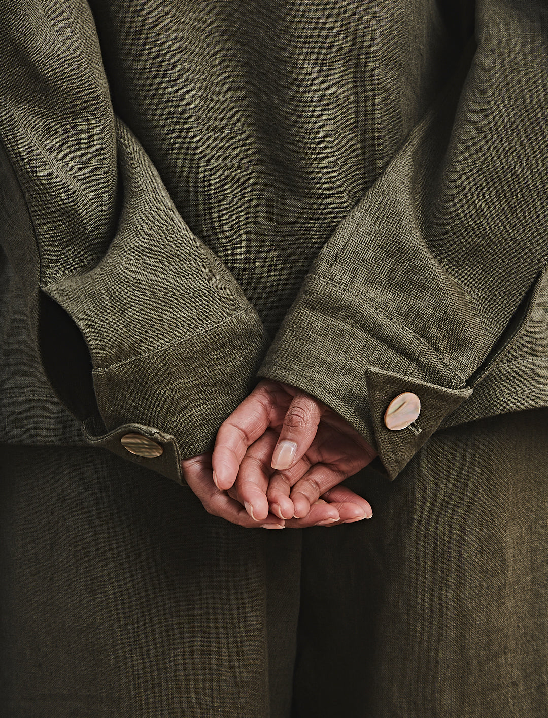 Lou Jacket Khaki Linen