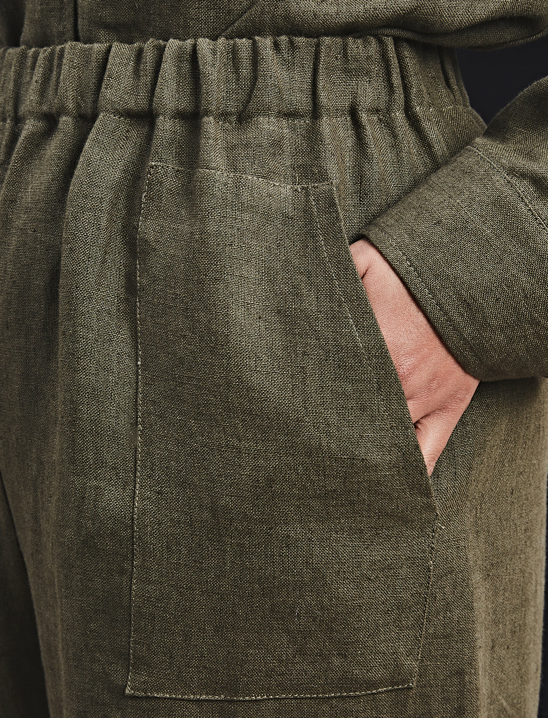 Zouzou Trousers Khaki Linen