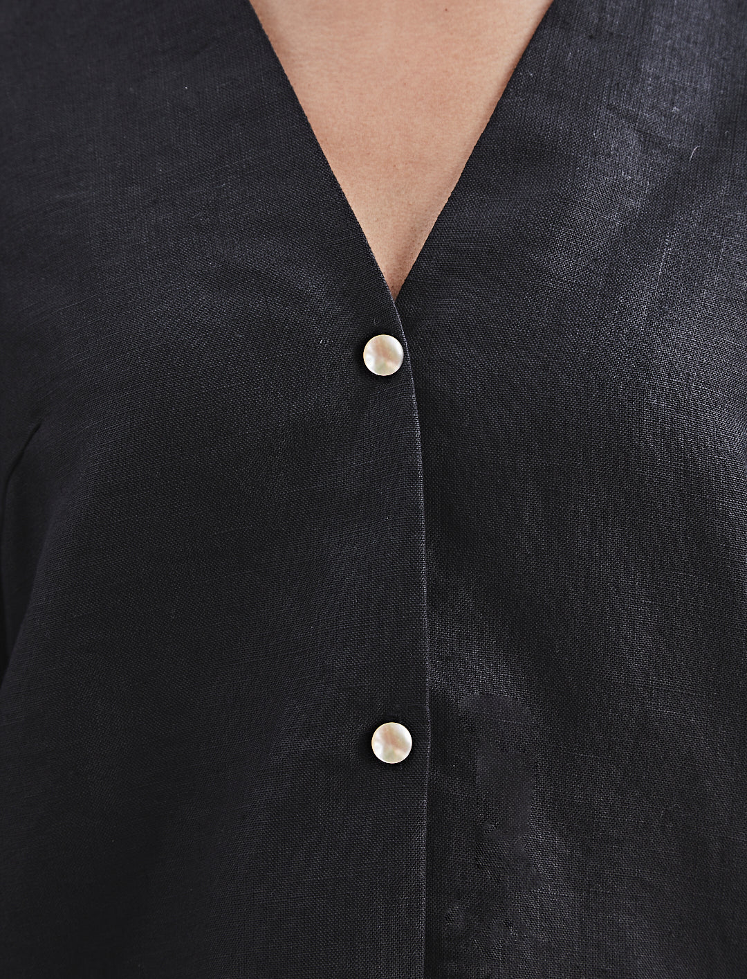 Zouzou Blouse Black Linen
