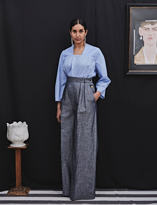 Etienne Trousers Straight Leg Denim