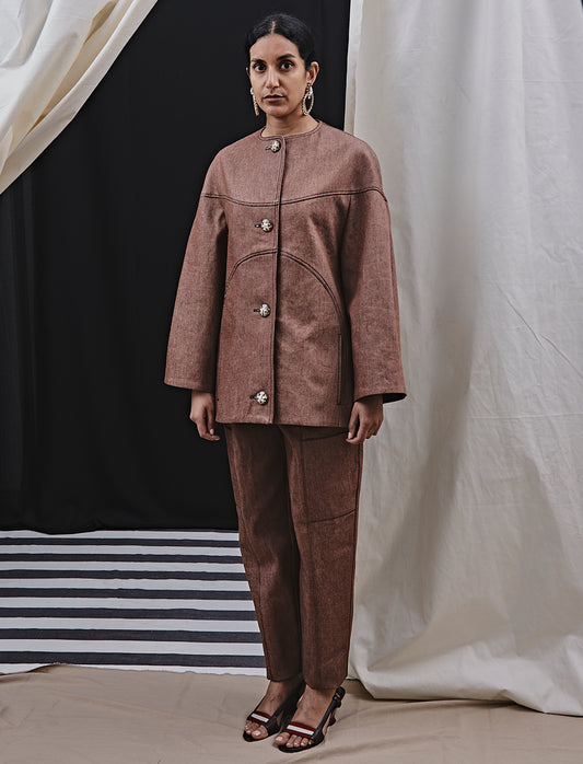 Rosalie Jacket Denim Brown