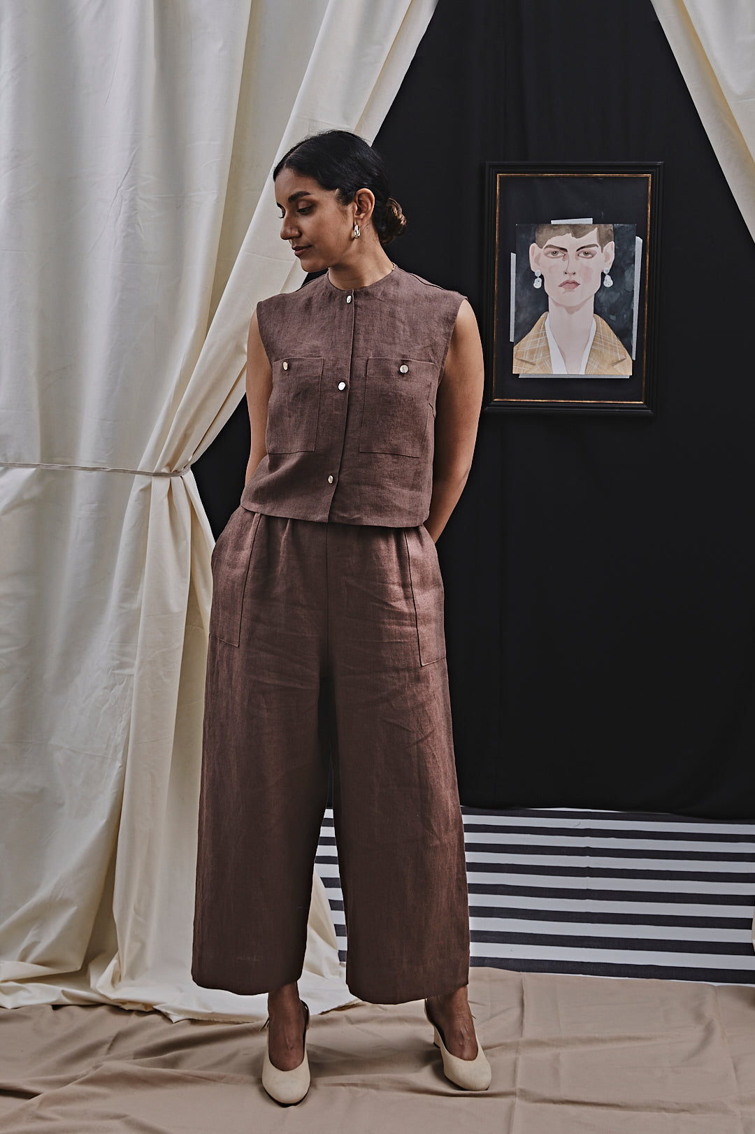 Zouzou Trousers Cacao Linen