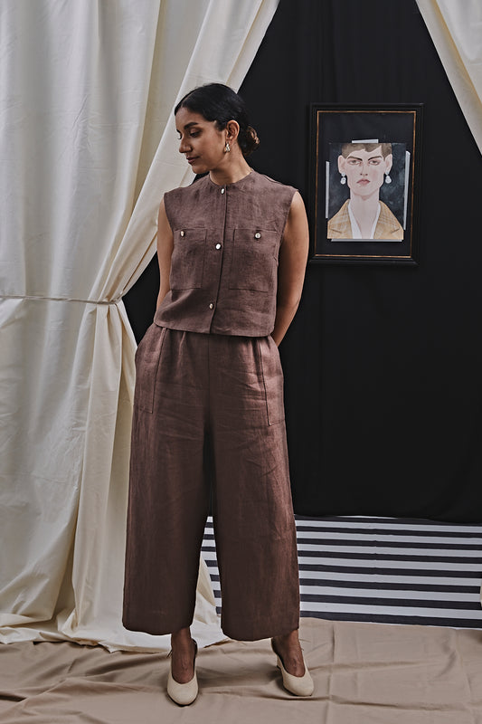 Zouzou Trousers Cacao Linen