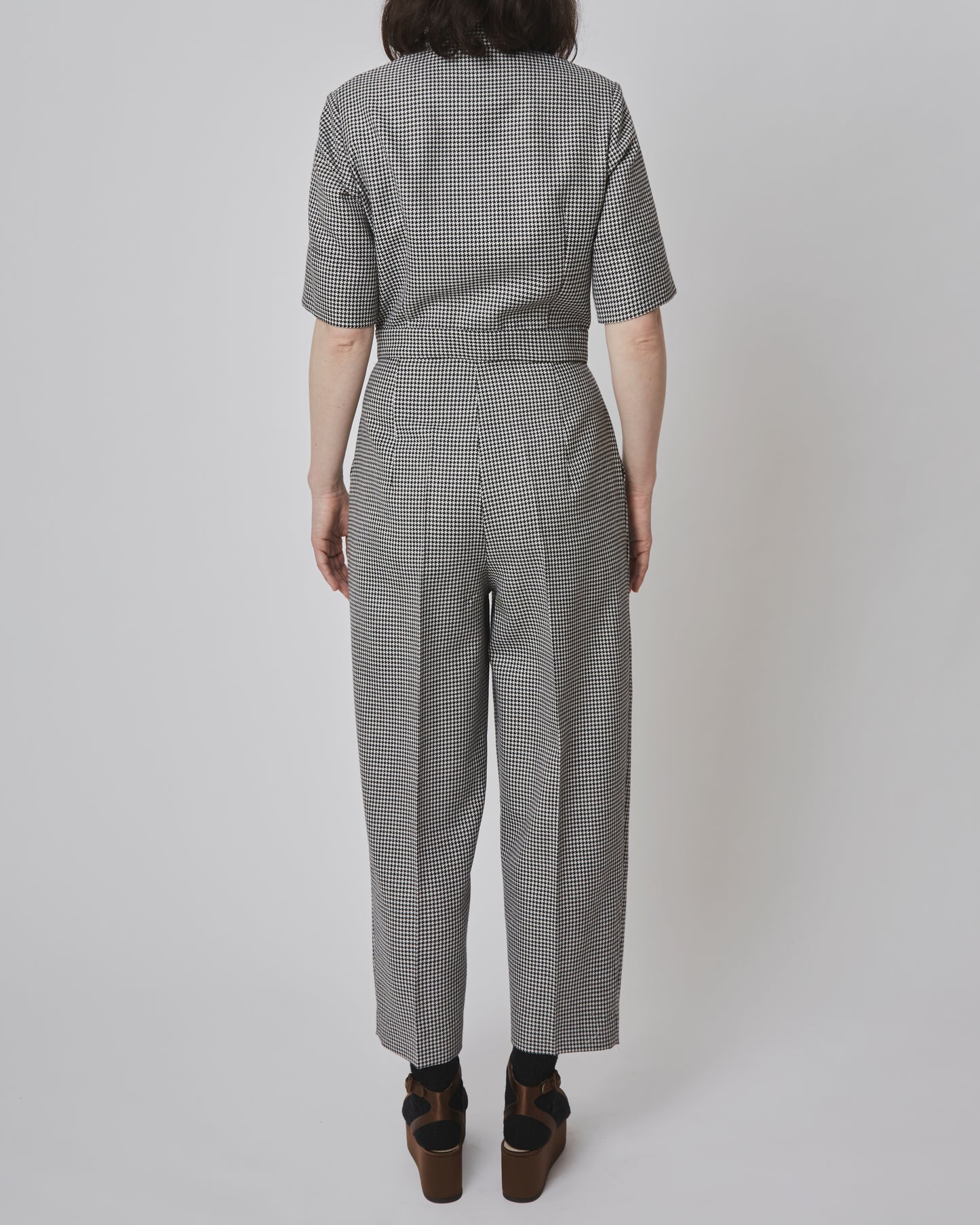 Etienne Jumpsuit Houndstooth Wool