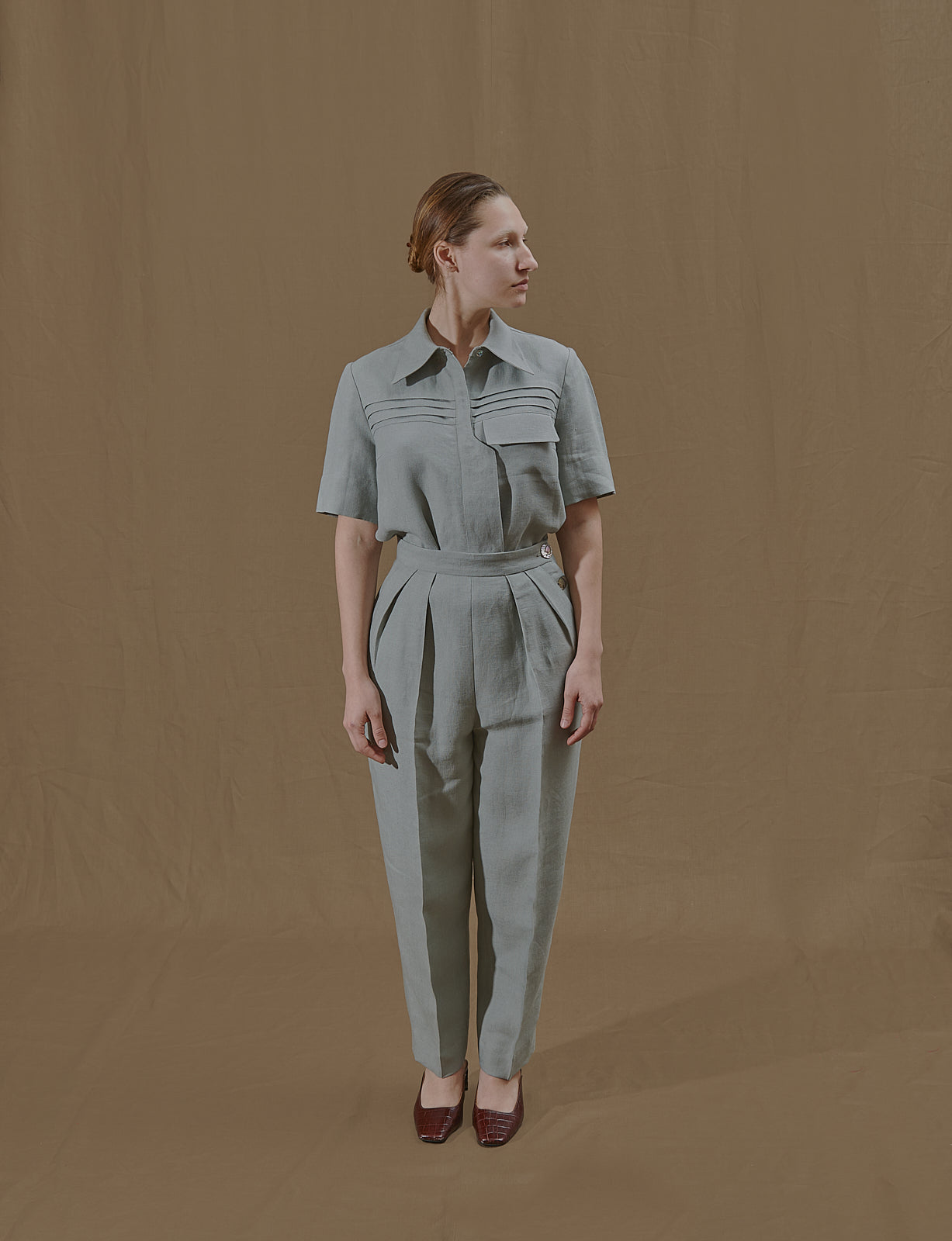 Etienne trousers Linen Sage