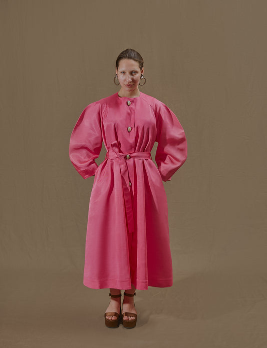 Claire coat-dress Gros grain Petunia