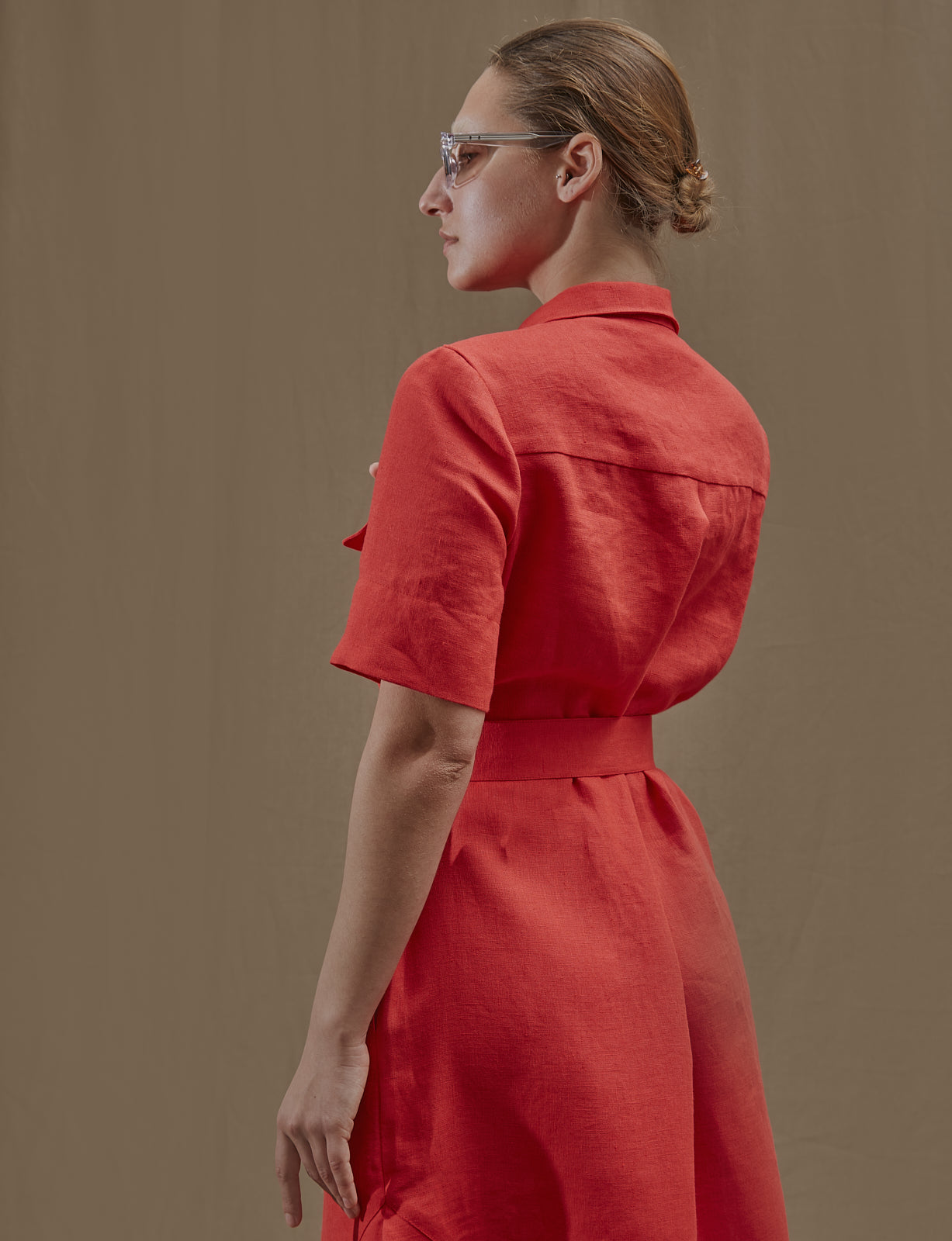 Samara dress linen Coral