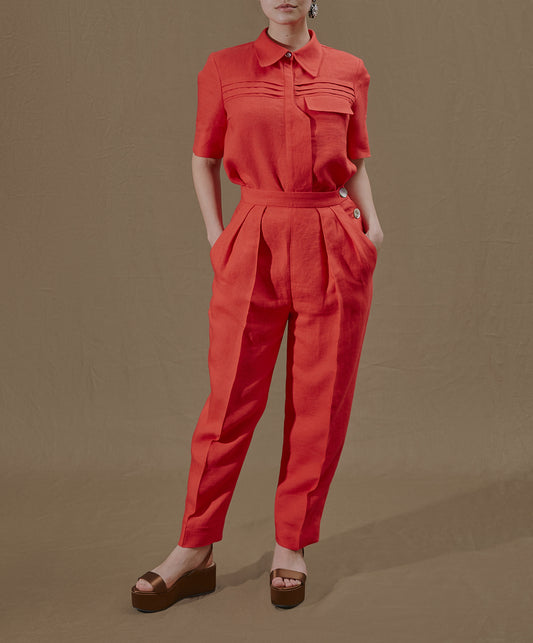 Etienne trousers Linen Coral