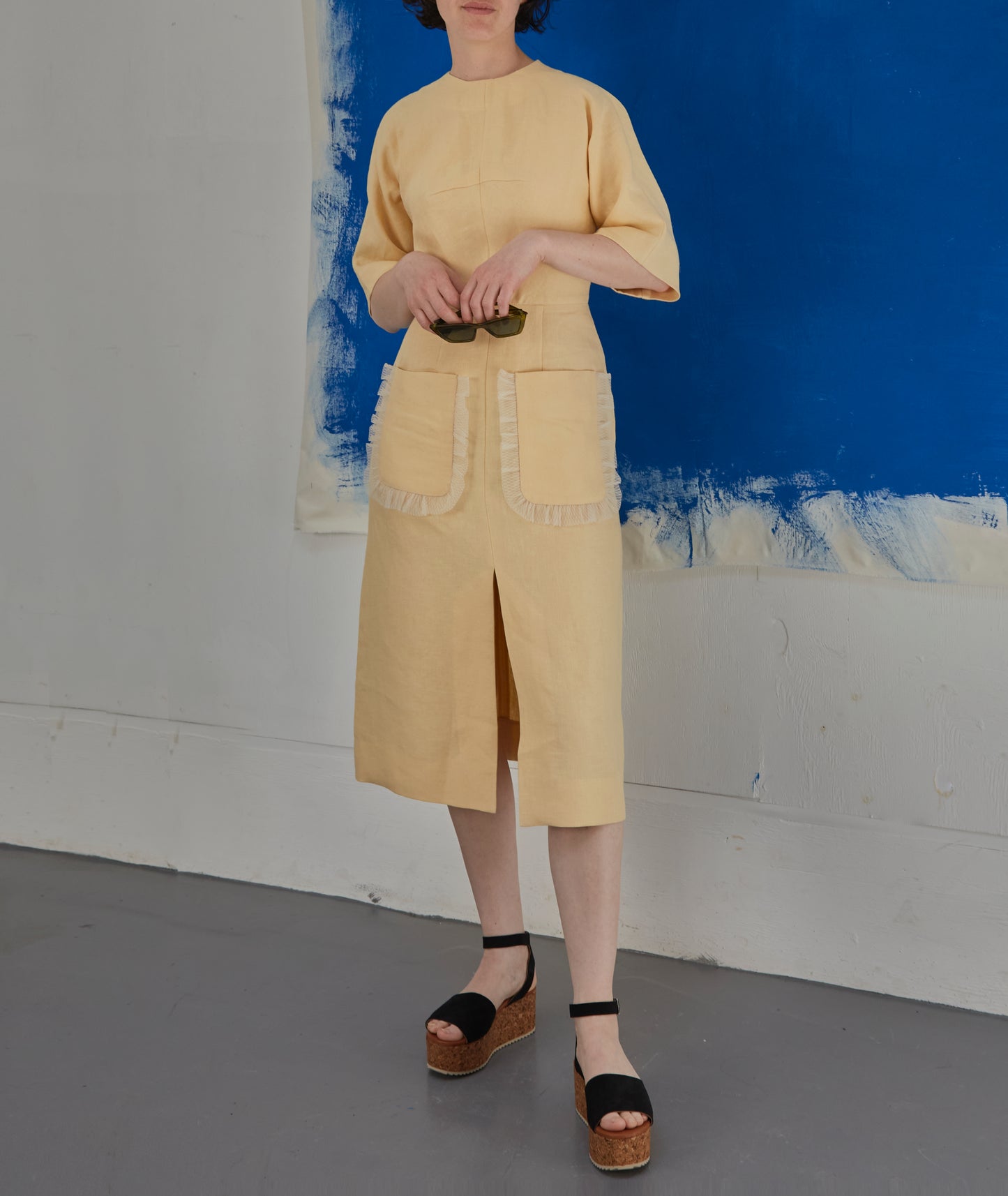 Esther Dress Buttercup Yellow Linen