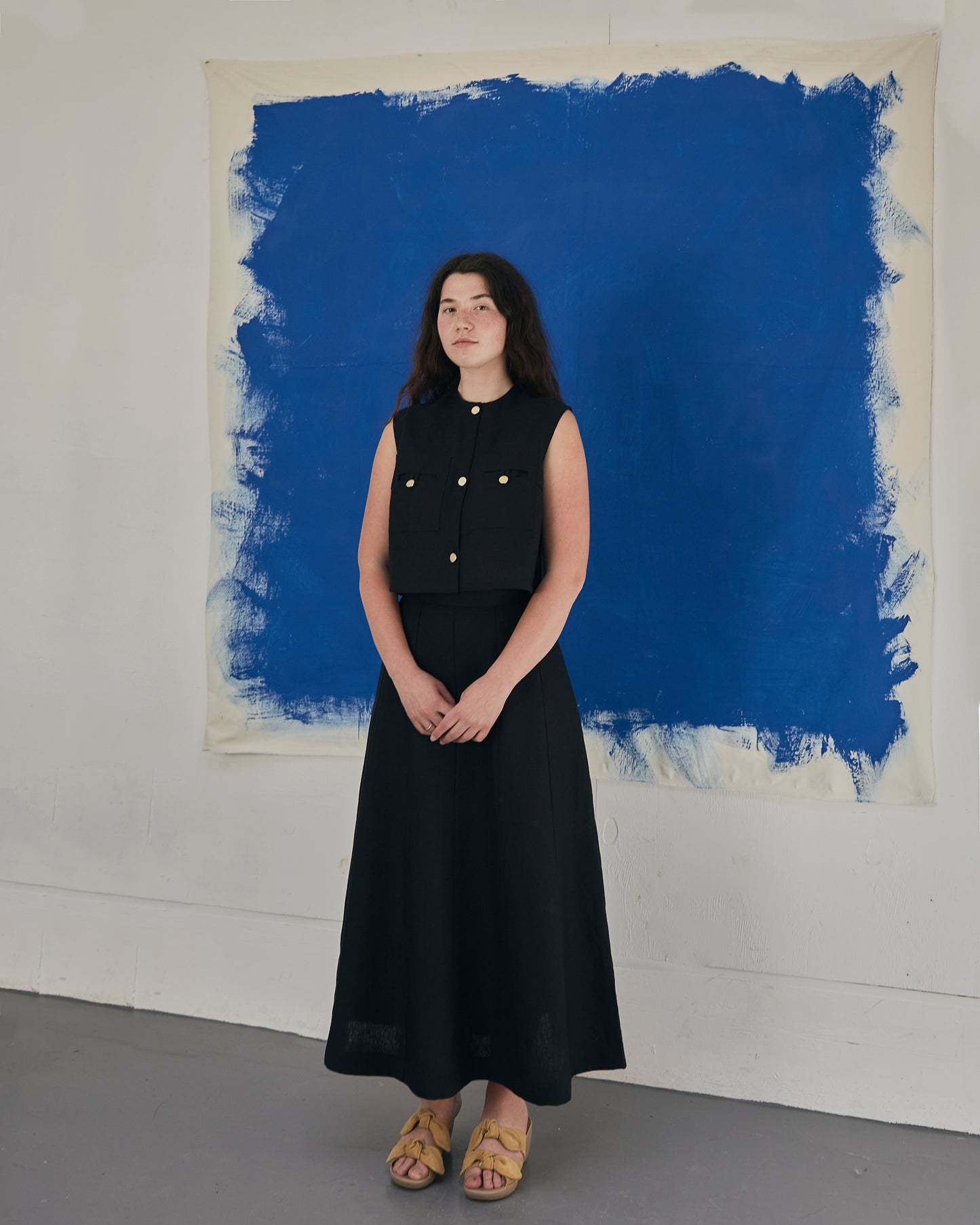 Lilah Skirt  Black Linen