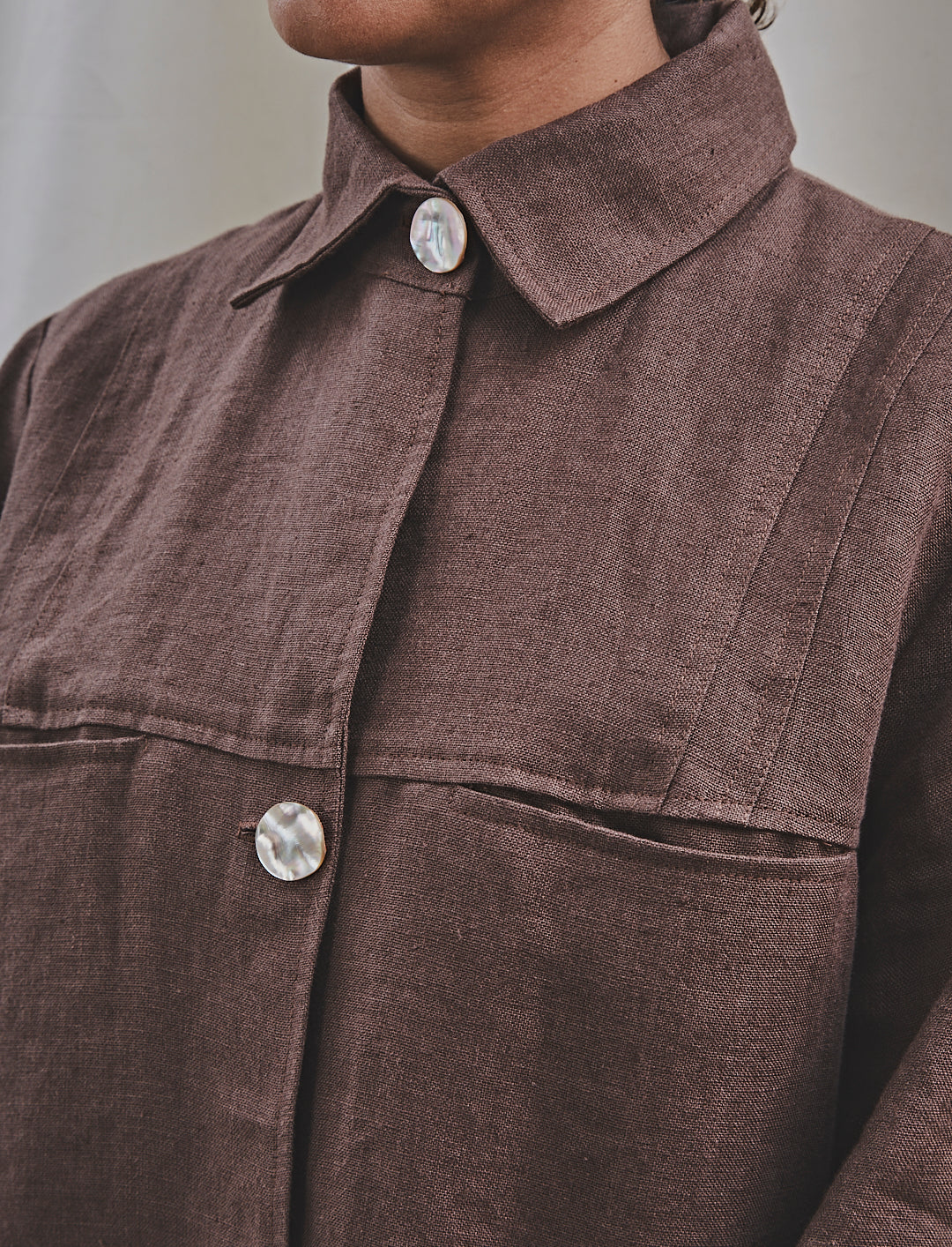 Lou Jacket Cacao Linen