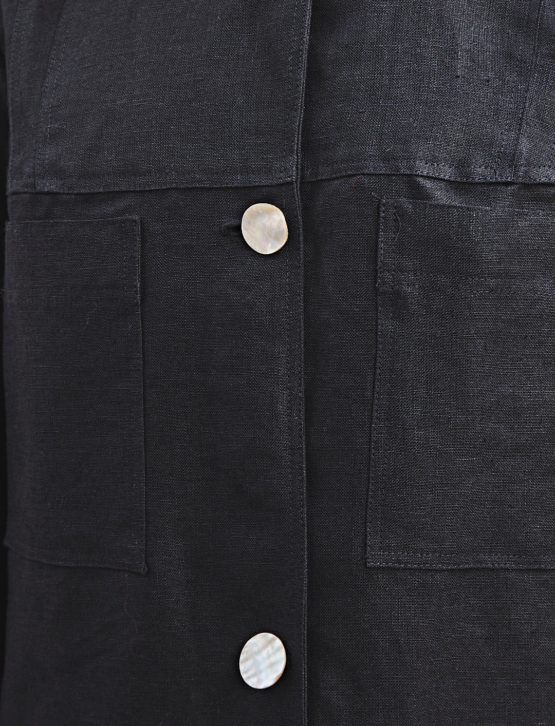 Lou Coat Black Linen
