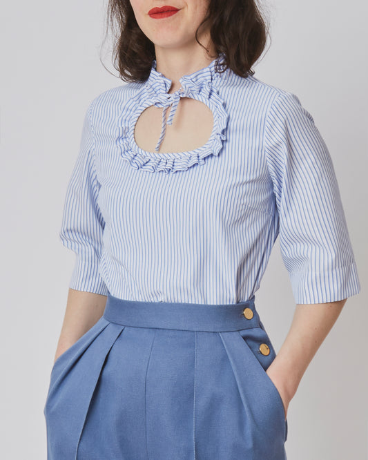 Viviane Blouse Stripes Blue