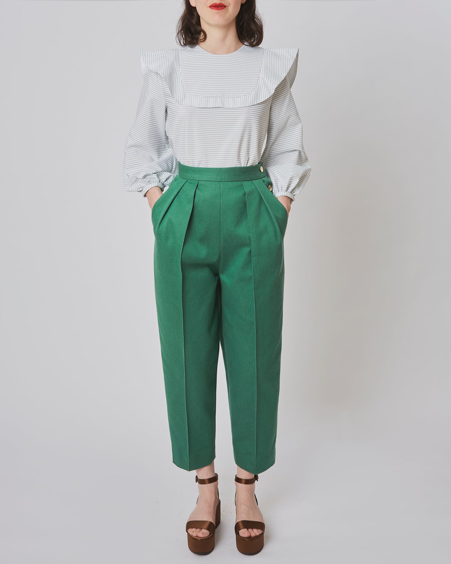 Etienne Trousers Denim Green