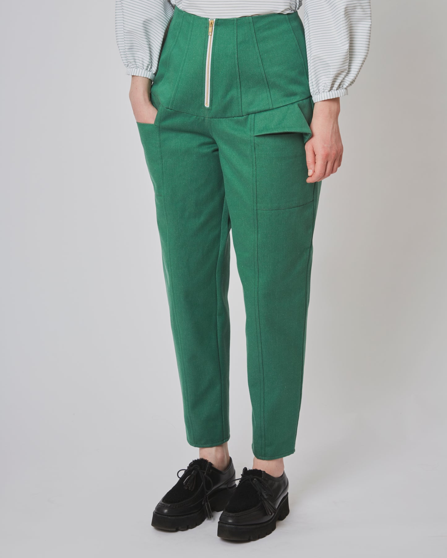 Joan Trousers Denim Green