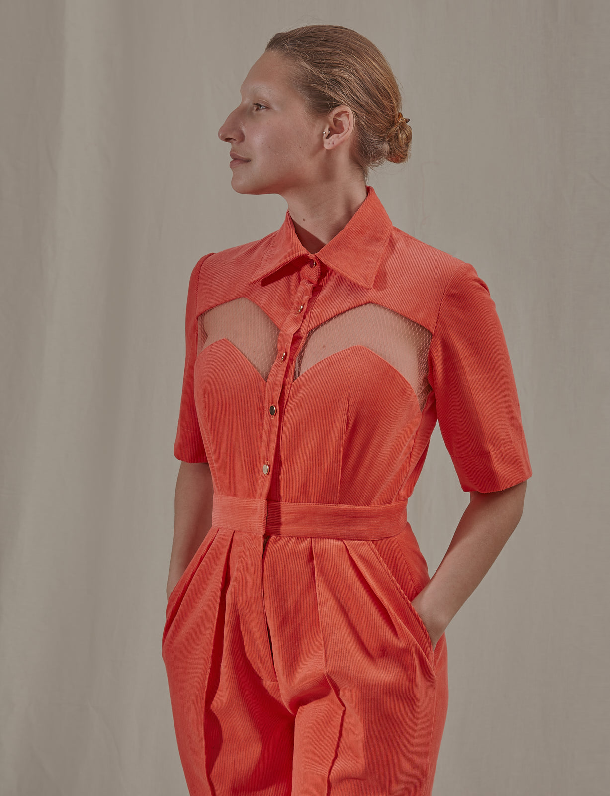 Etienne jumpsuit Neon Coral