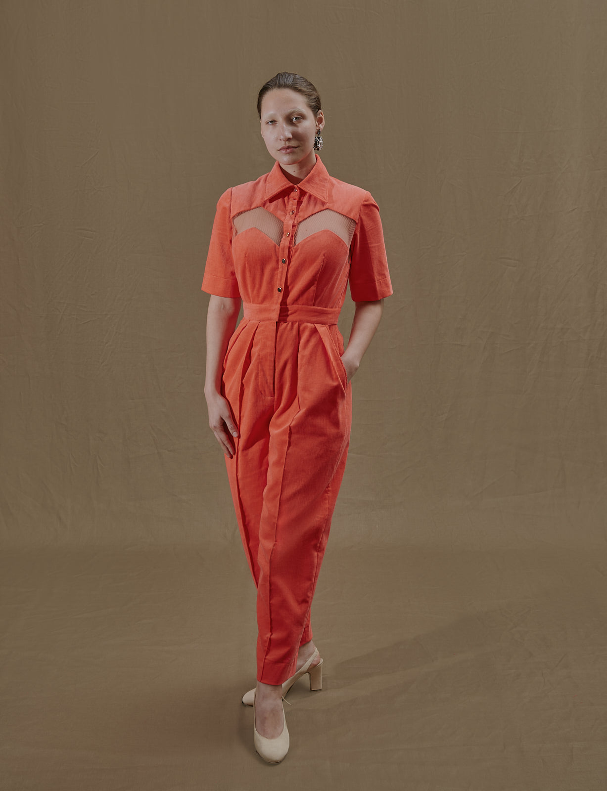 Etienne jumpsuit Neon Coral